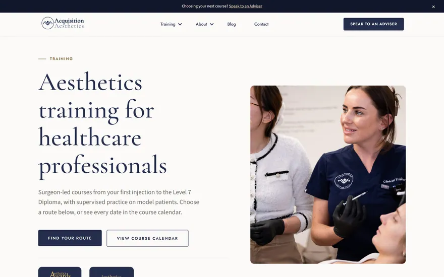 Acquisition Aesthetics: courses page