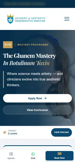 Aesthetic Academy: ghanem mastery page on a phone