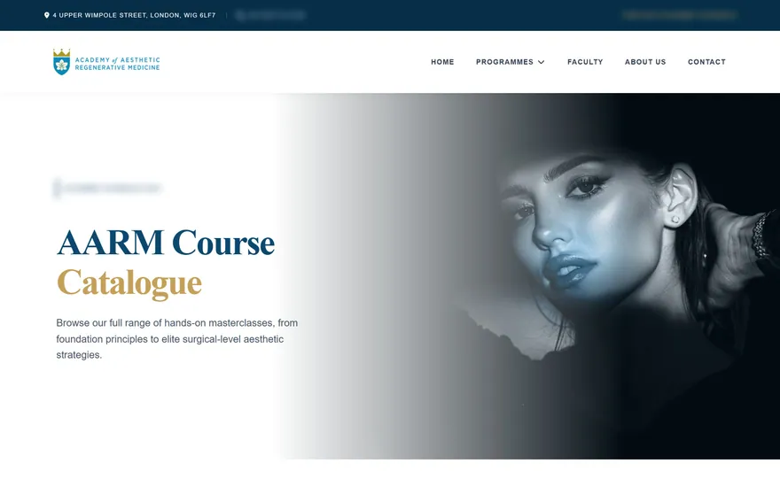 Aesthetic Academy: programs page
