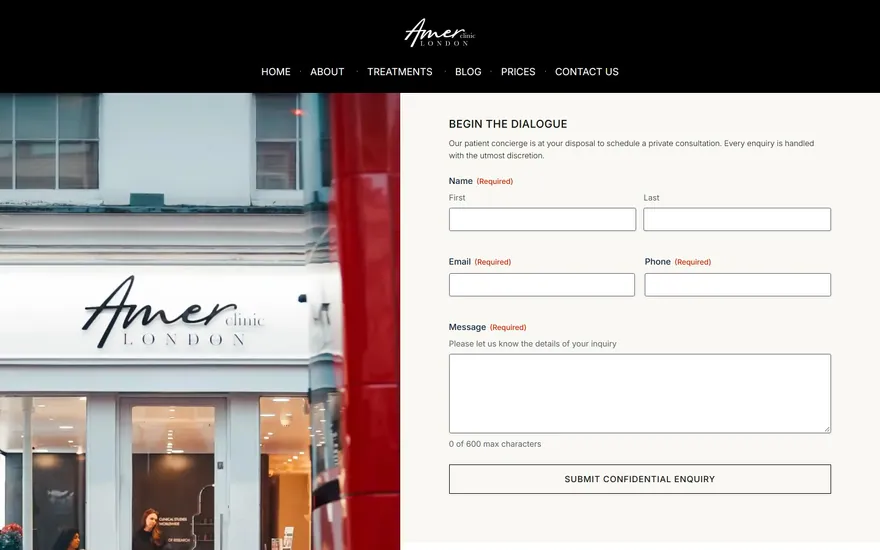 Amer Clinic: contact page