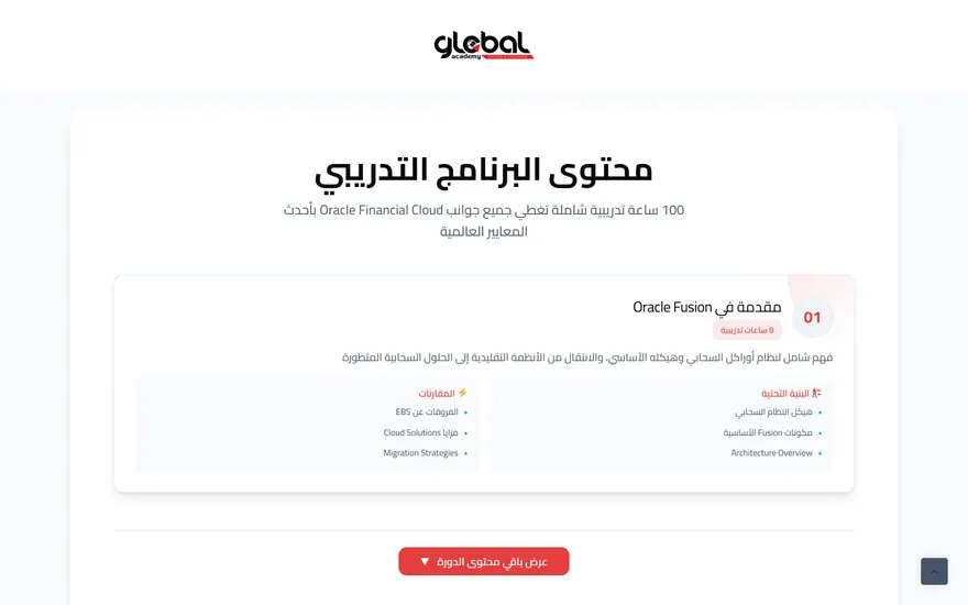 Global Academy: curriculum page