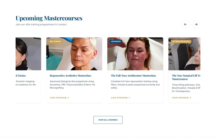 Aesthetic Academy: An upcoming masterclass carousel