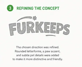 FurKeeps logo, step 3 of 6