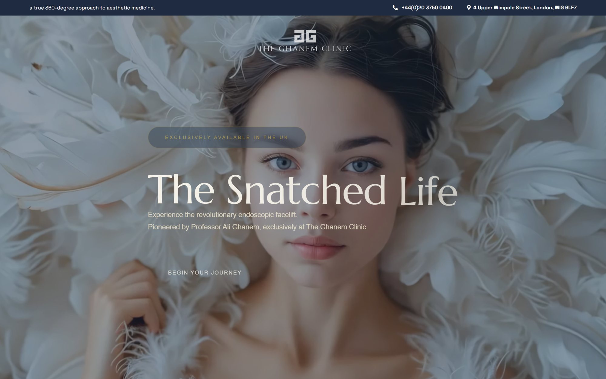 A campaign landing page built by Digilayers for Ghanem Clinic