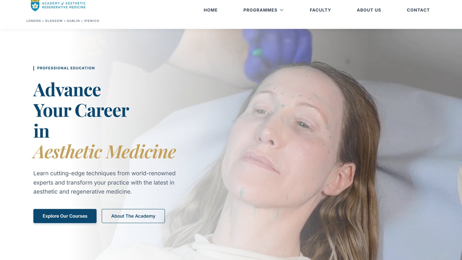 Aesthetic Academy, a medical-education credentialing platform built by Digilayers
