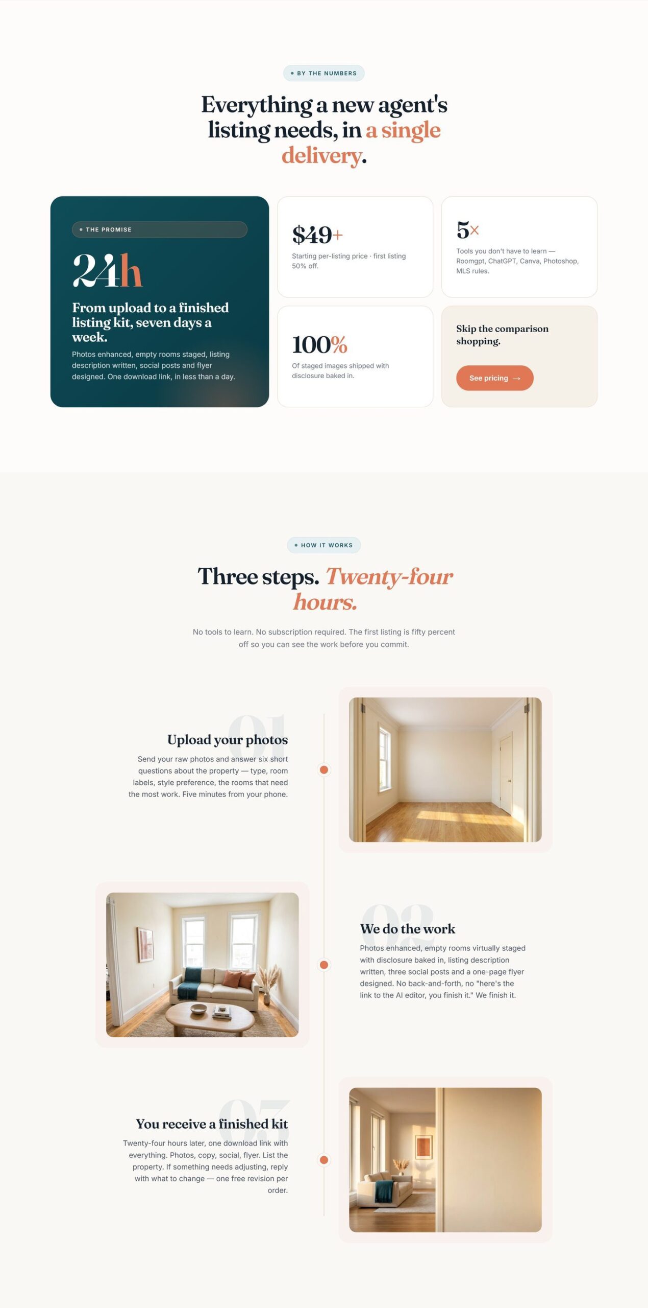 The service in three steps