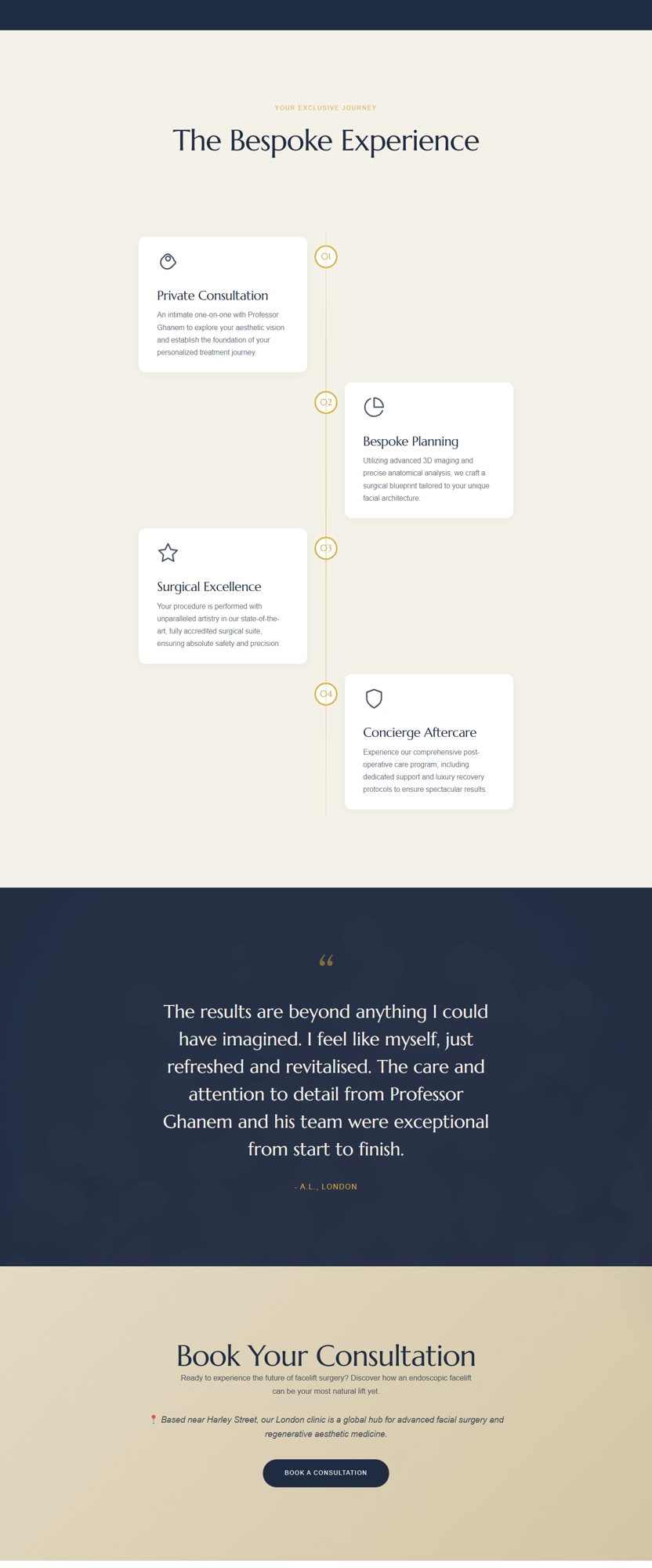 The Bespoke Experience and booking