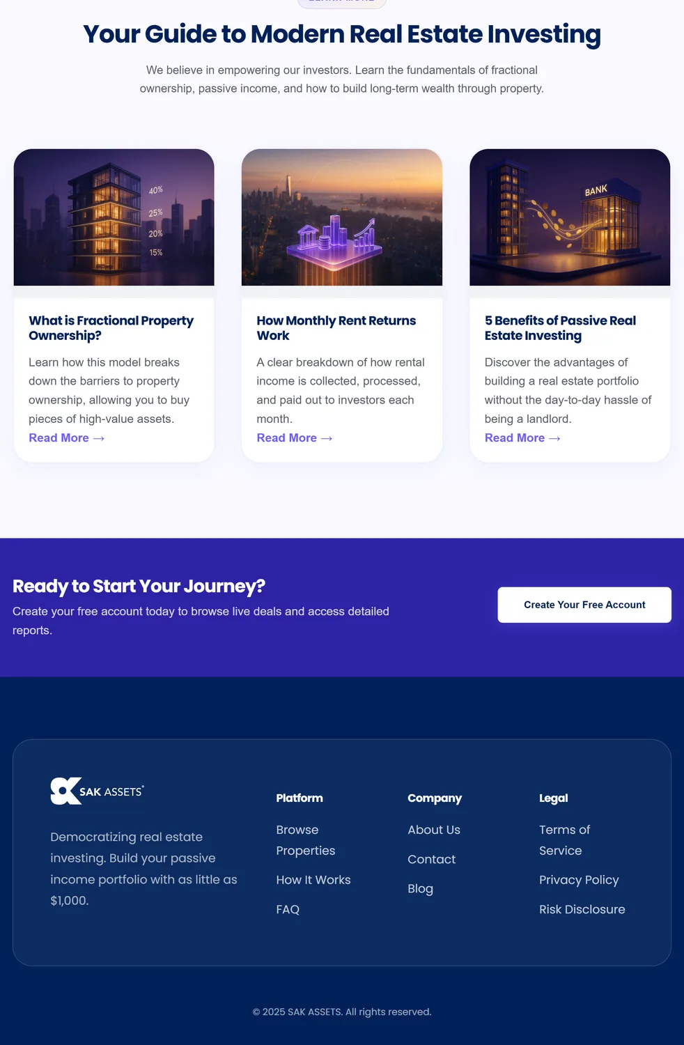 Educational depth section and journey close