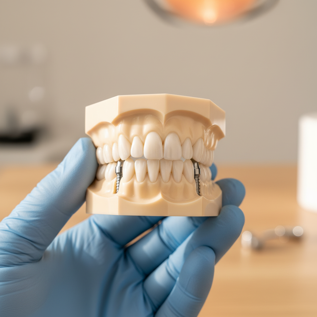 A full-arch implant bridge model